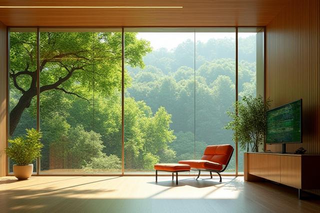 近代的なオフィス空間と生命力溢れる森の要素が融合したMoriコンサルティングのイメージ